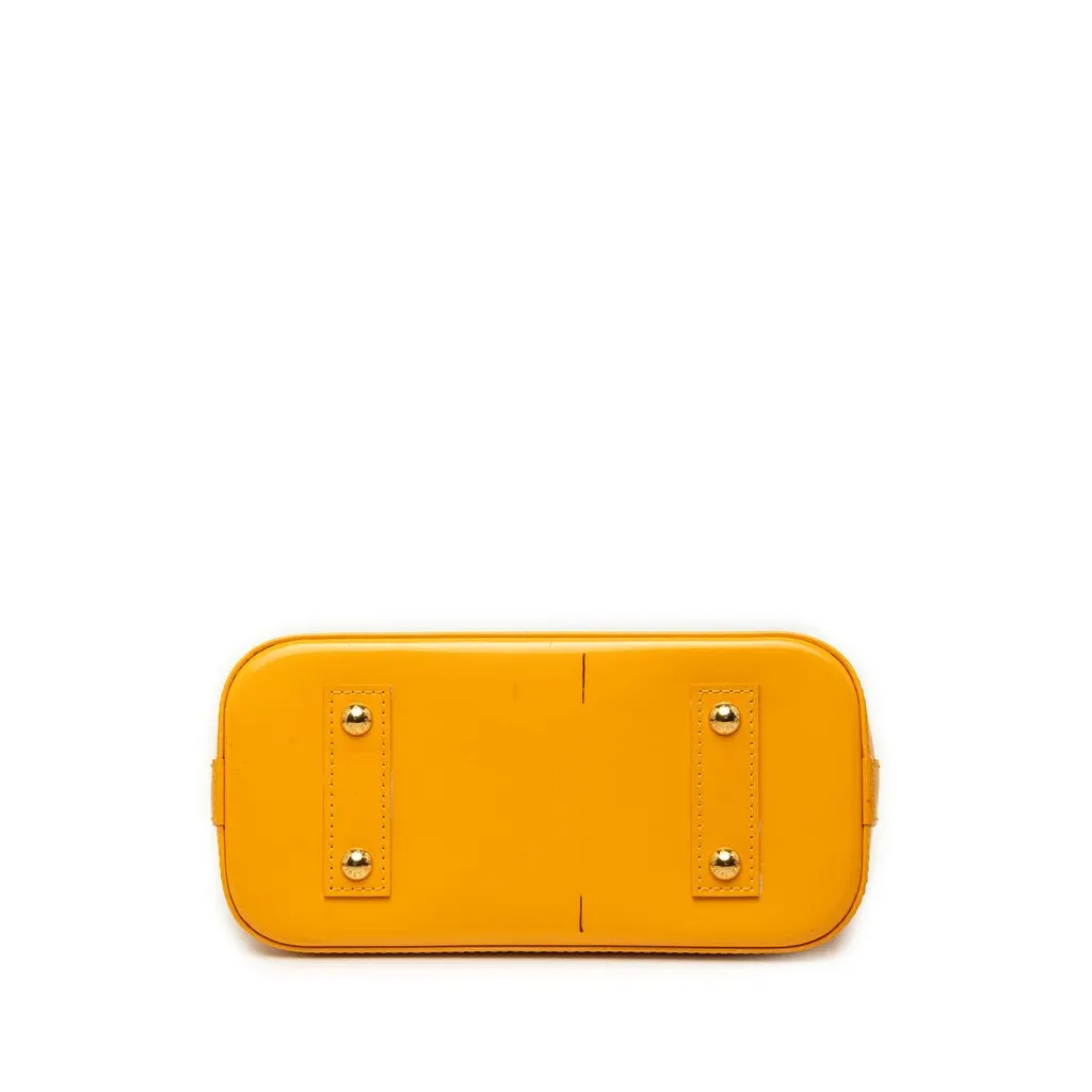 Louis Vuitton Monogram Vernis Alma BB Yellow Leather Very good - Inside View