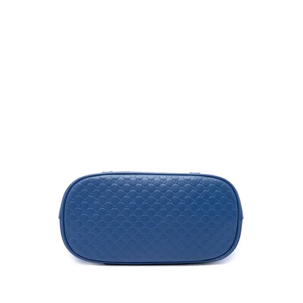 Gucci Mini Microguccissima Dome Satchel Blue Leather Very good - Inside View