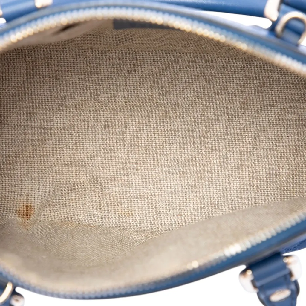 Gucci Mini Microguccissima Dome Satchel Blue Leather Very good - Model View