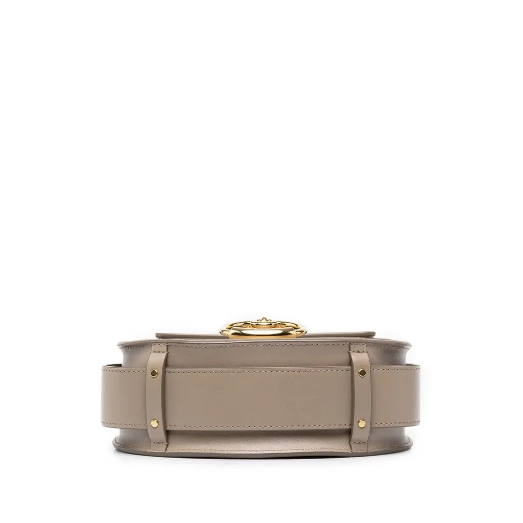 Chloé Small Leather Tess Satchel Brown Leather Good - Inside View