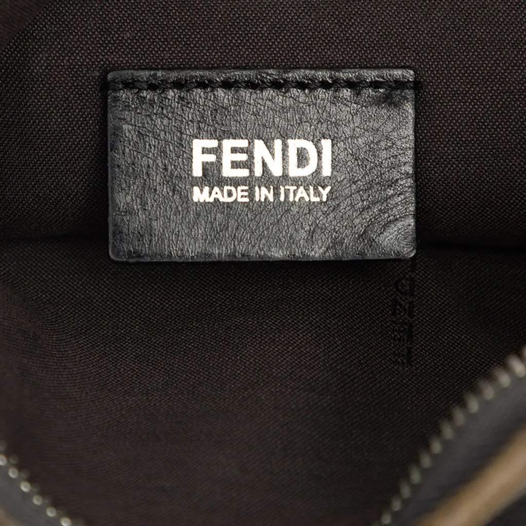 Fendi Zucca Spalmati Flat Messenger Bag Black Very good - Box View