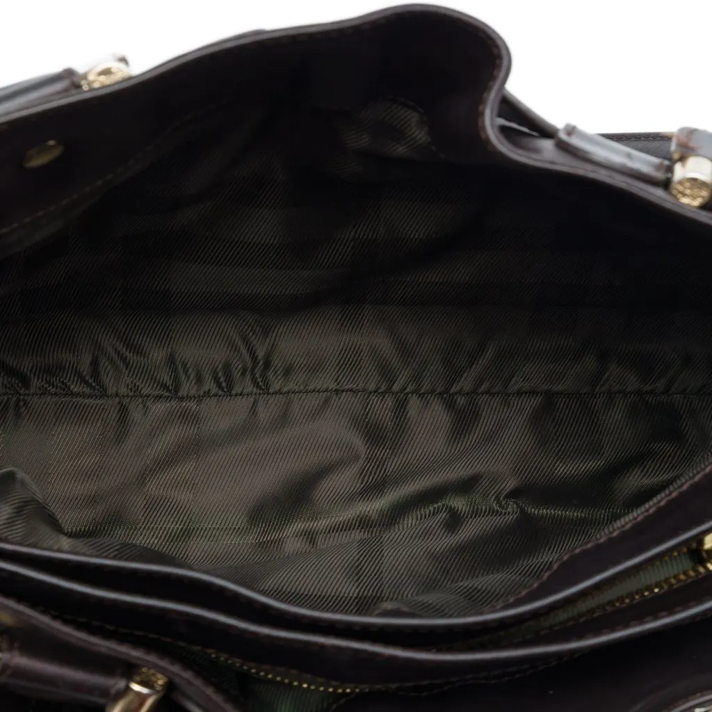 Burberry Baby Quilted Leather Beaton Handbag Brown Leather Very good - Model View