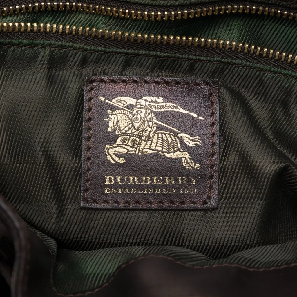 Burberry Baby Quilted Leather Beaton Handbag Brown Leather Very good - Box View