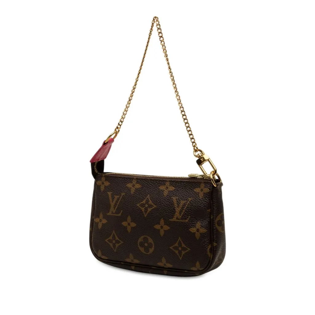 Louis Vuitton Monogram Christmas Animation Mini Courchevel Pochette Accessories Brown Very good - Back View