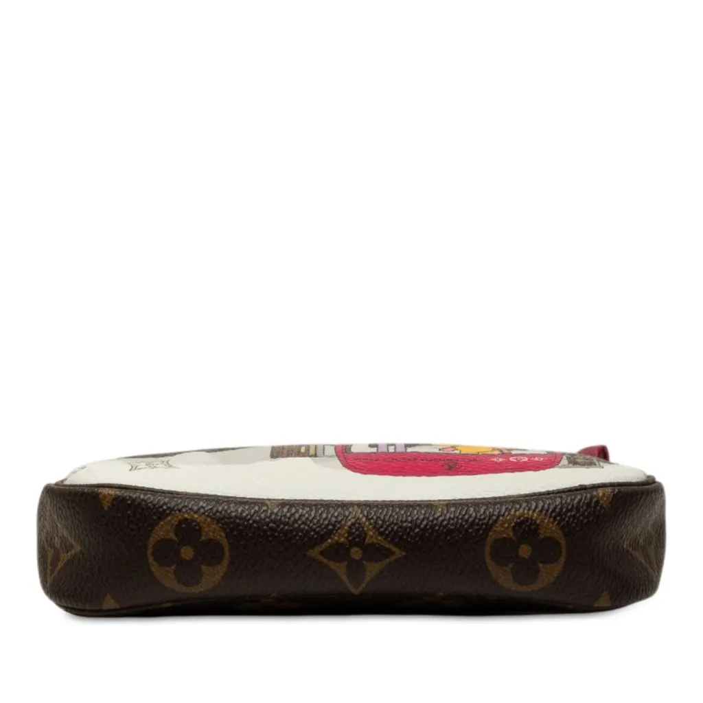 Louis Vuitton Monogram Christmas Animation Mini Courchevel Pochette Accessories Brown Very good - Inside View