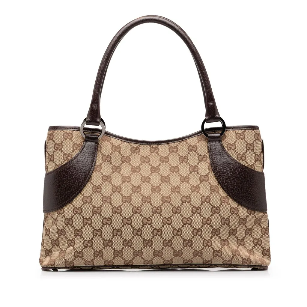 Gucci GG Canvas Tote Beige Canvas Good - Front View