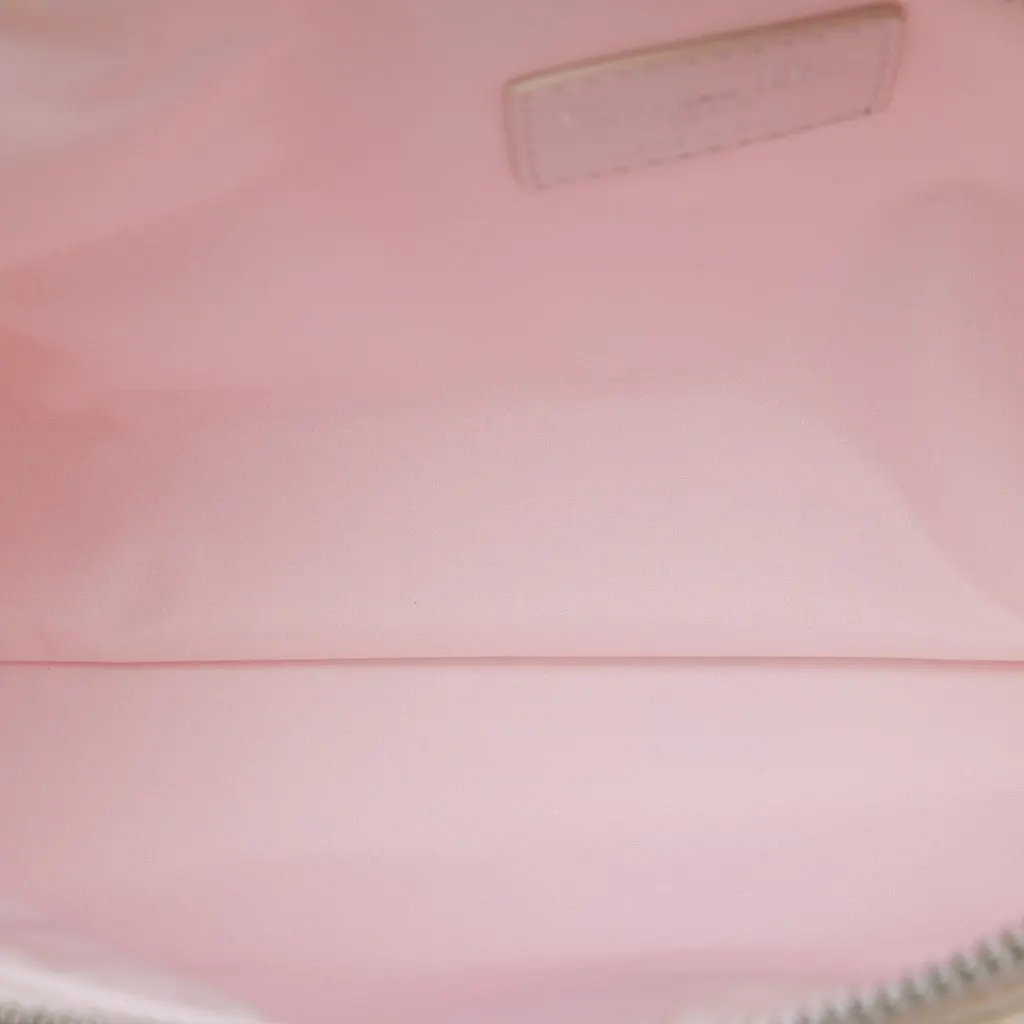 Dior Cannage Canvas Pouch Pink Canvas Very good - Model View