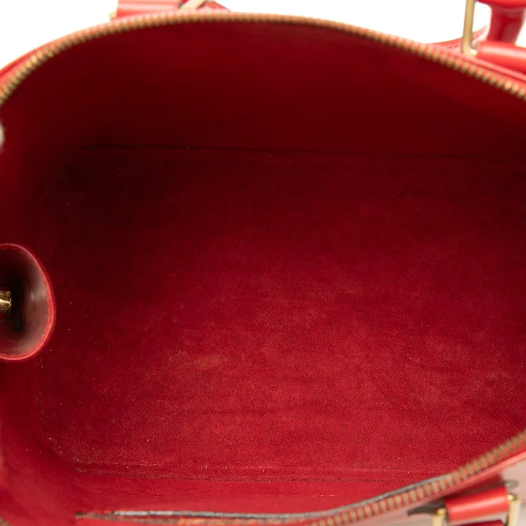 Louis Vuitton Epi Alma PM Red Leather Good - Model View