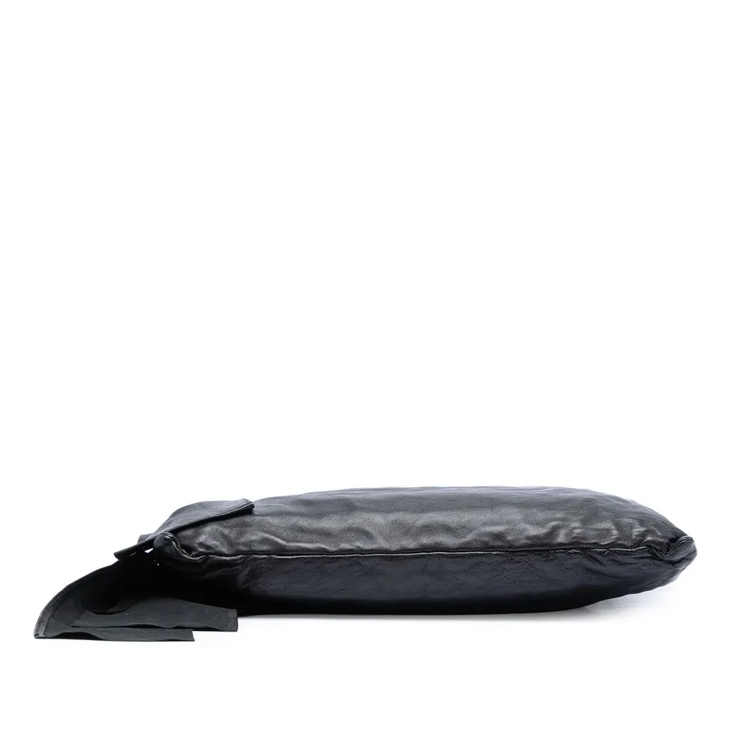 Prada Nappa Antique Bow Clutch Black Leather Very good - Inside View