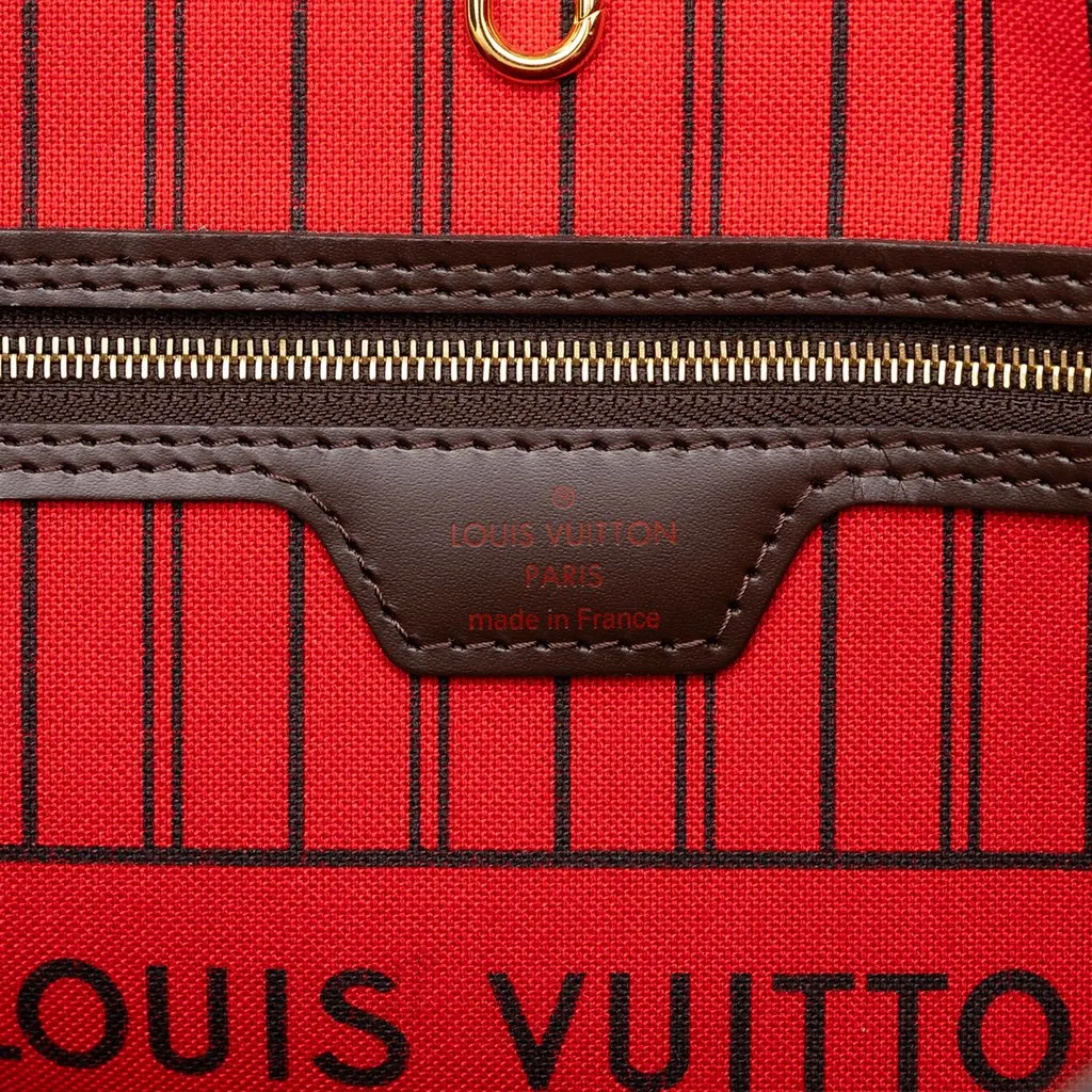 Louis Vuitton Damier Ebene Neverfull MM Brown Canvas Very good - Box View