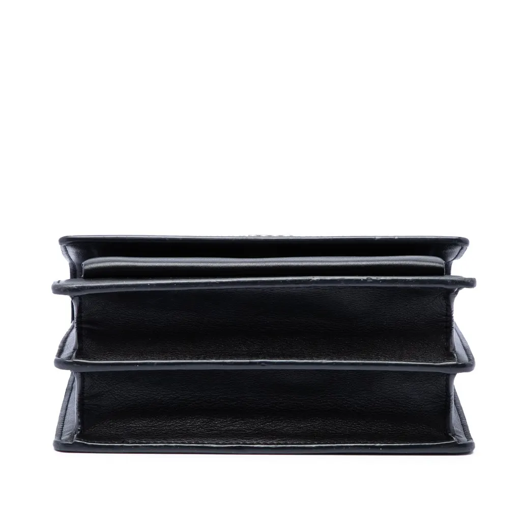 Saint Laurent Small Studded Calfskin Monogram Sunset Crossbody Black Leather Very good - Inside View