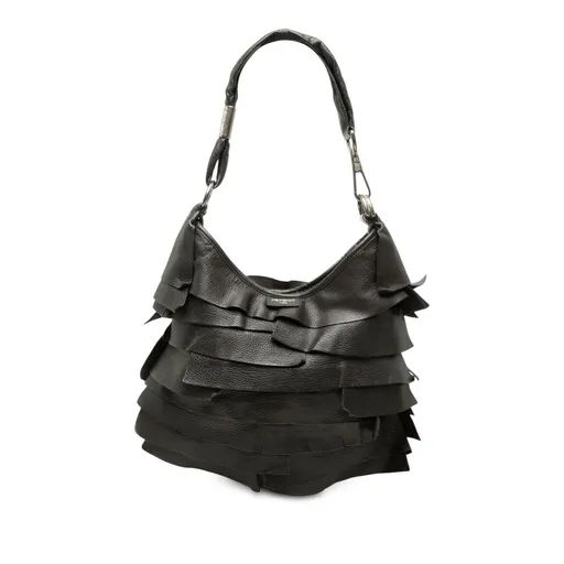 Saint Laurent Small Ruffled Leather Saint Tropez Hobo