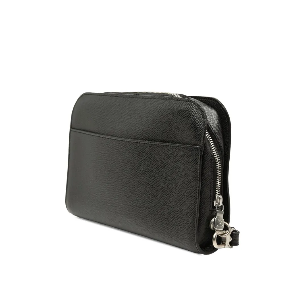 Louis Vuitton Taiga Pochette Baikal Black Leather Very good - Back View