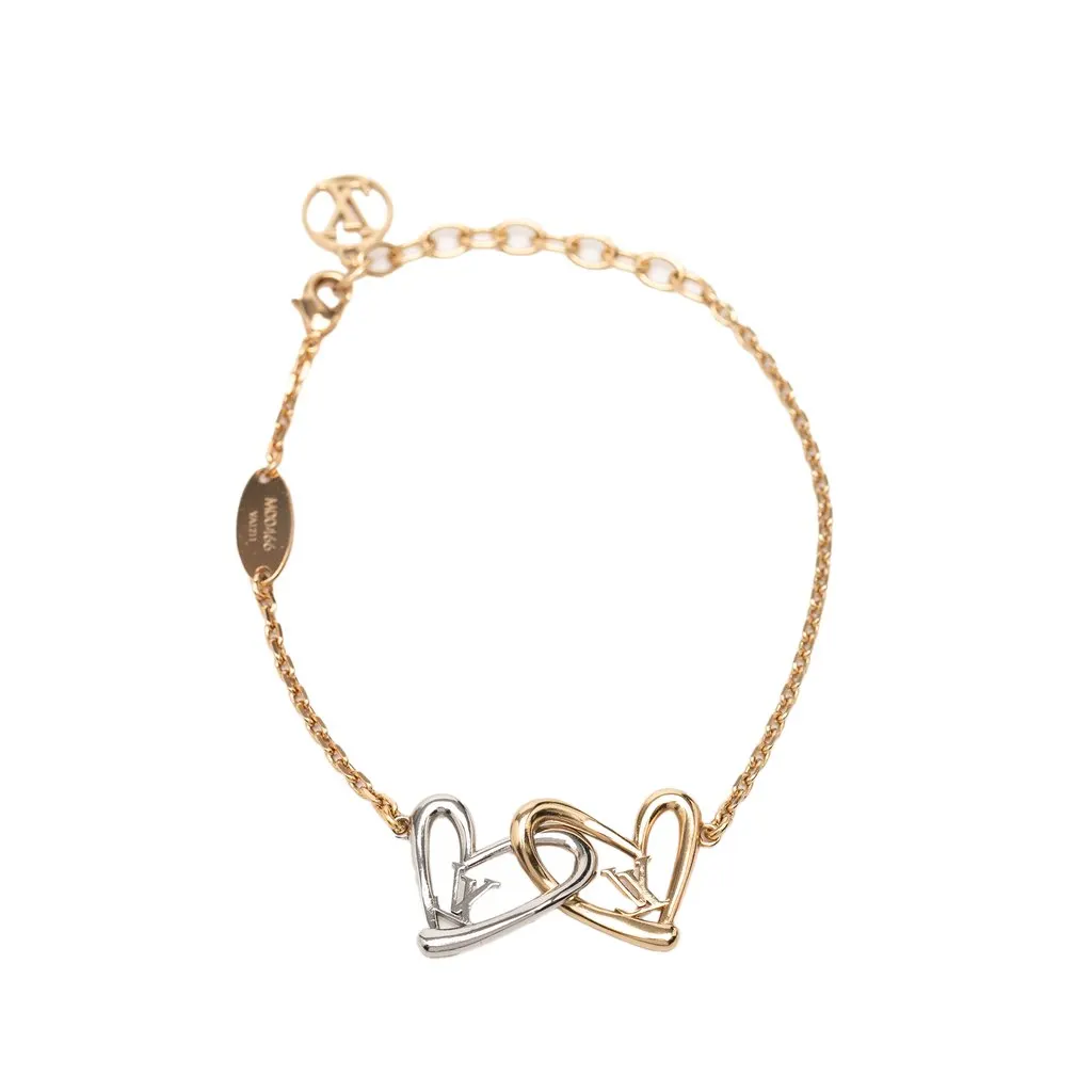 Louis Vuitton Gold Plated and Brass Fall in Love Bracelet Gold Metal Very good - Front View