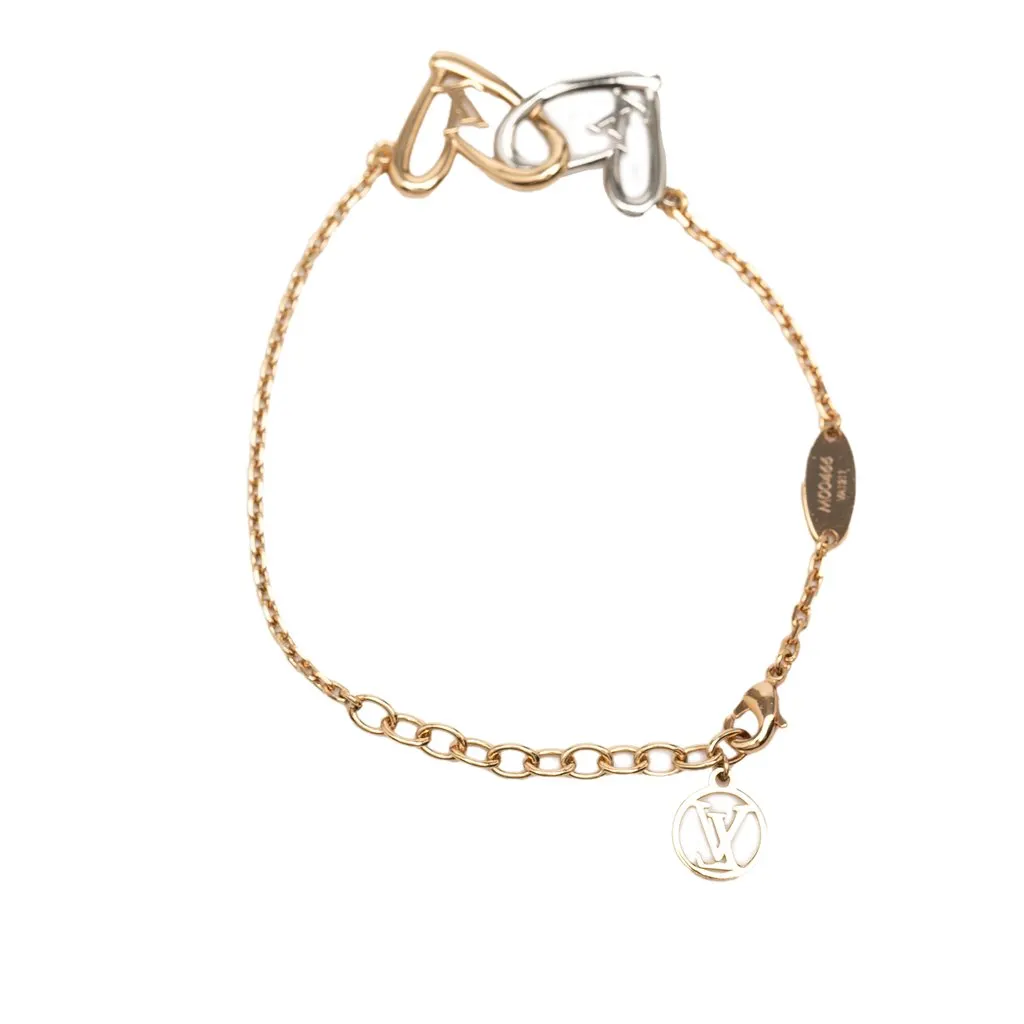 Louis Vuitton Gold Plated and Brass Fall in Love Bracelet Gold Metal Very good - Back View
