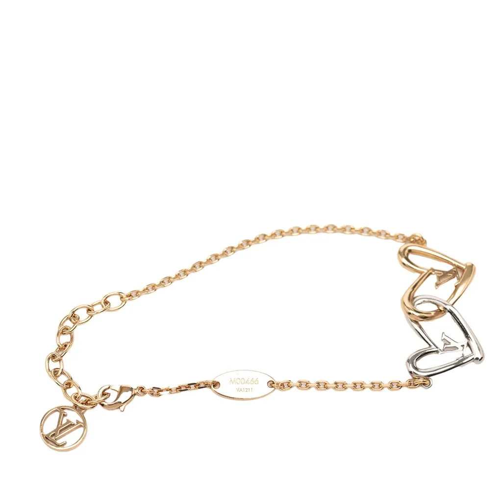 Louis Vuitton Gold Plated and Brass Fall in Love Bracelet Gold Metal Very good - Model View