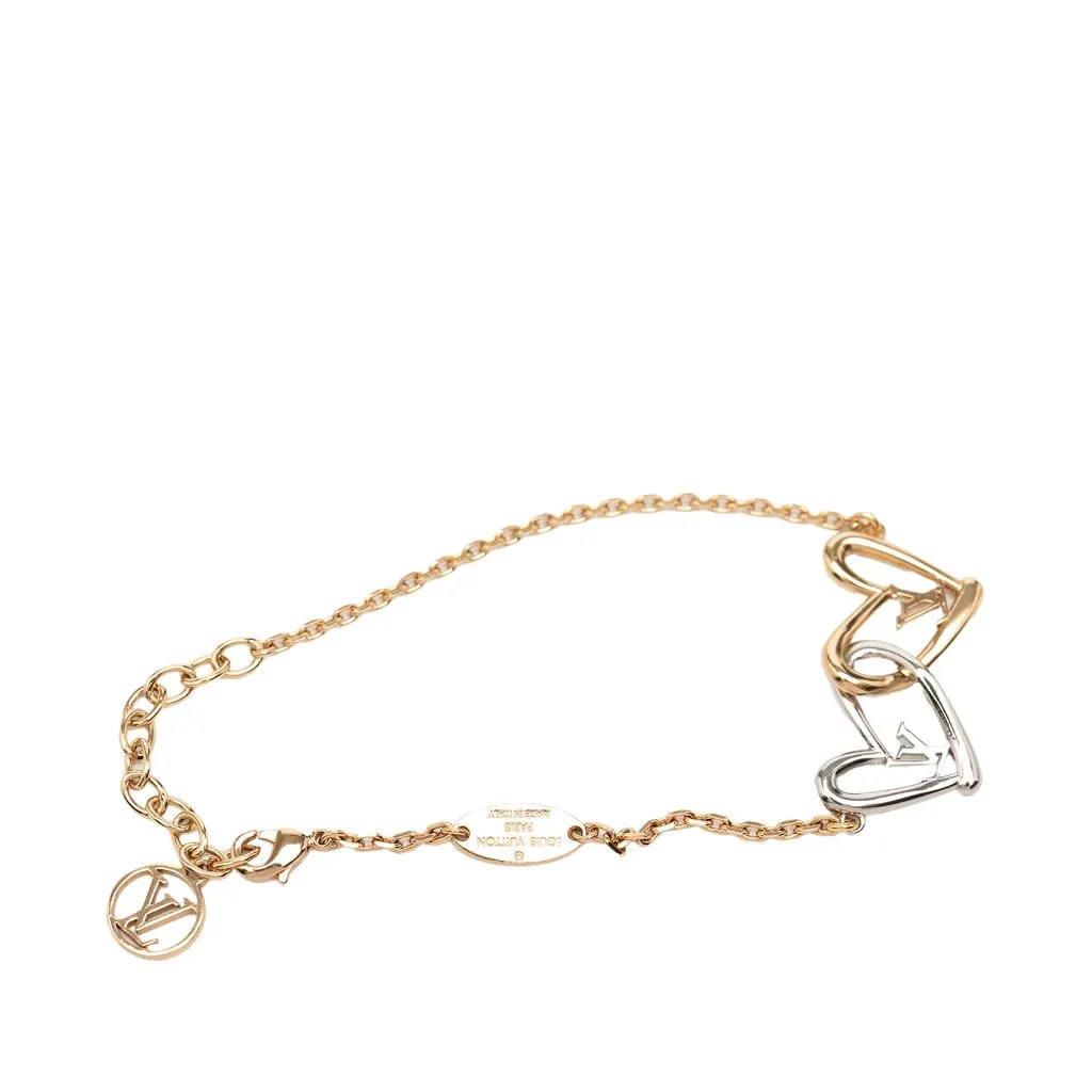 Louis Vuitton Gold Plated and Brass Fall in Love Bracelet Gold Metal Very good - Box View