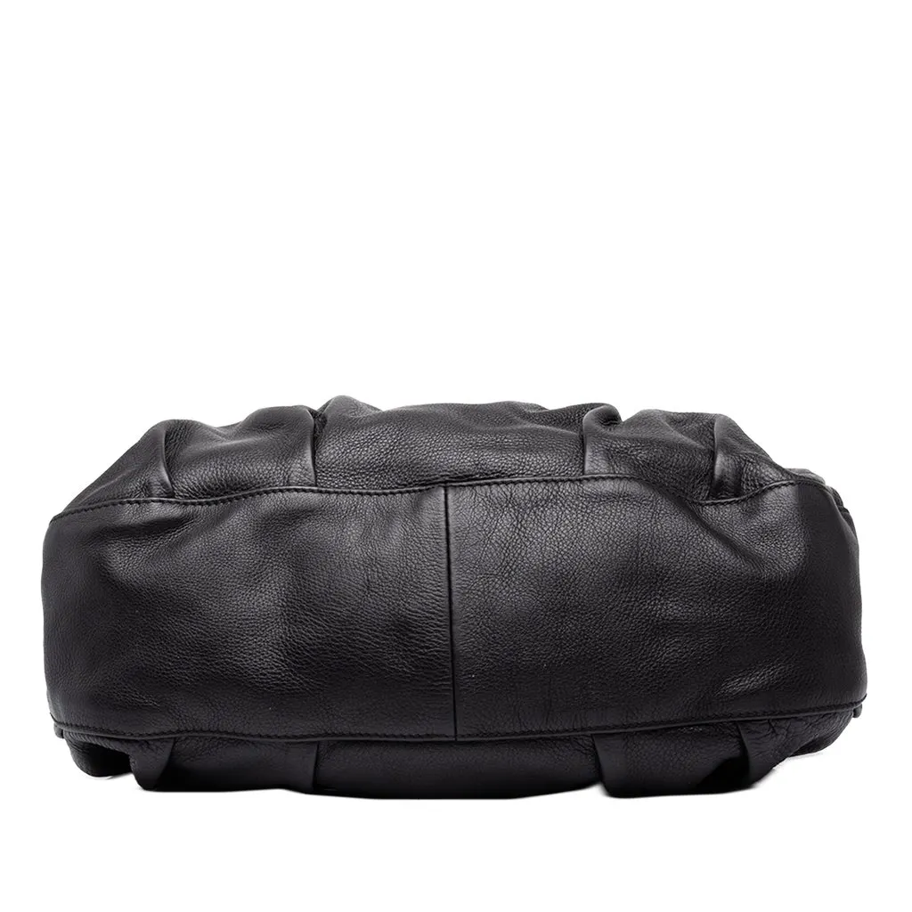 Gucci Calfskin Icon Bit Satchel Black Leather Good - Inside View