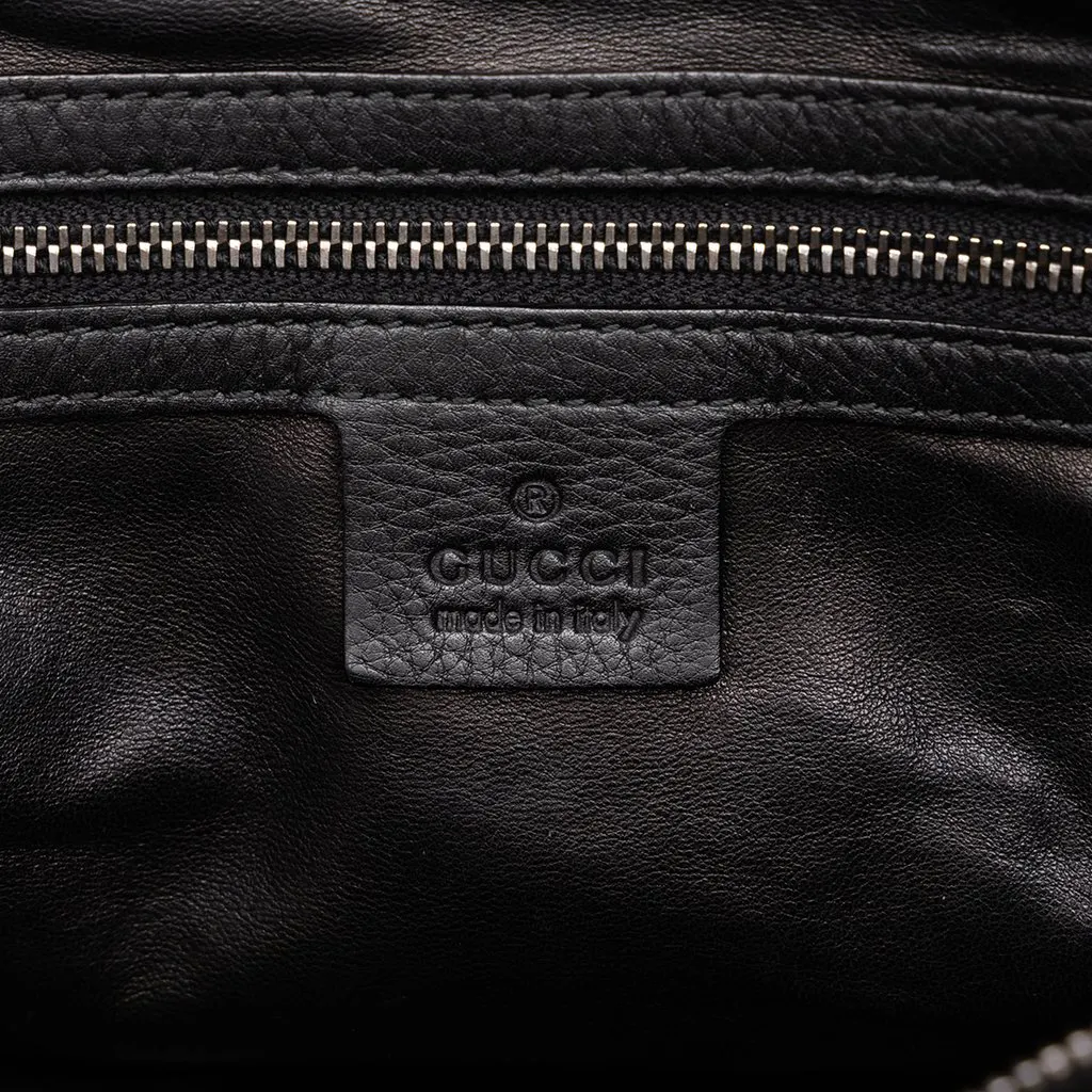 Gucci Calfskin Icon Bit Satchel Black Leather Good - Box View