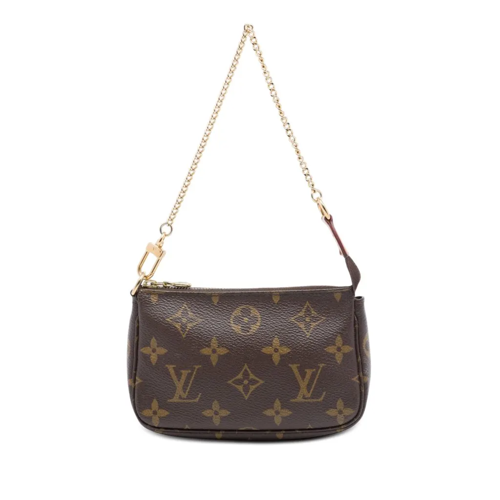Louis Vuitton Monogram Mini Pochette Accessoires Brown Very good - Front View
