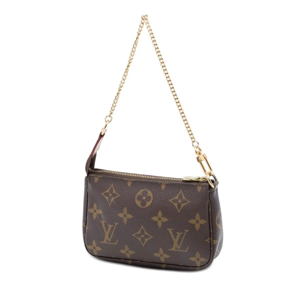 Louis Vuitton Monogram Mini Pochette Accessoires Brown Very good - Back View