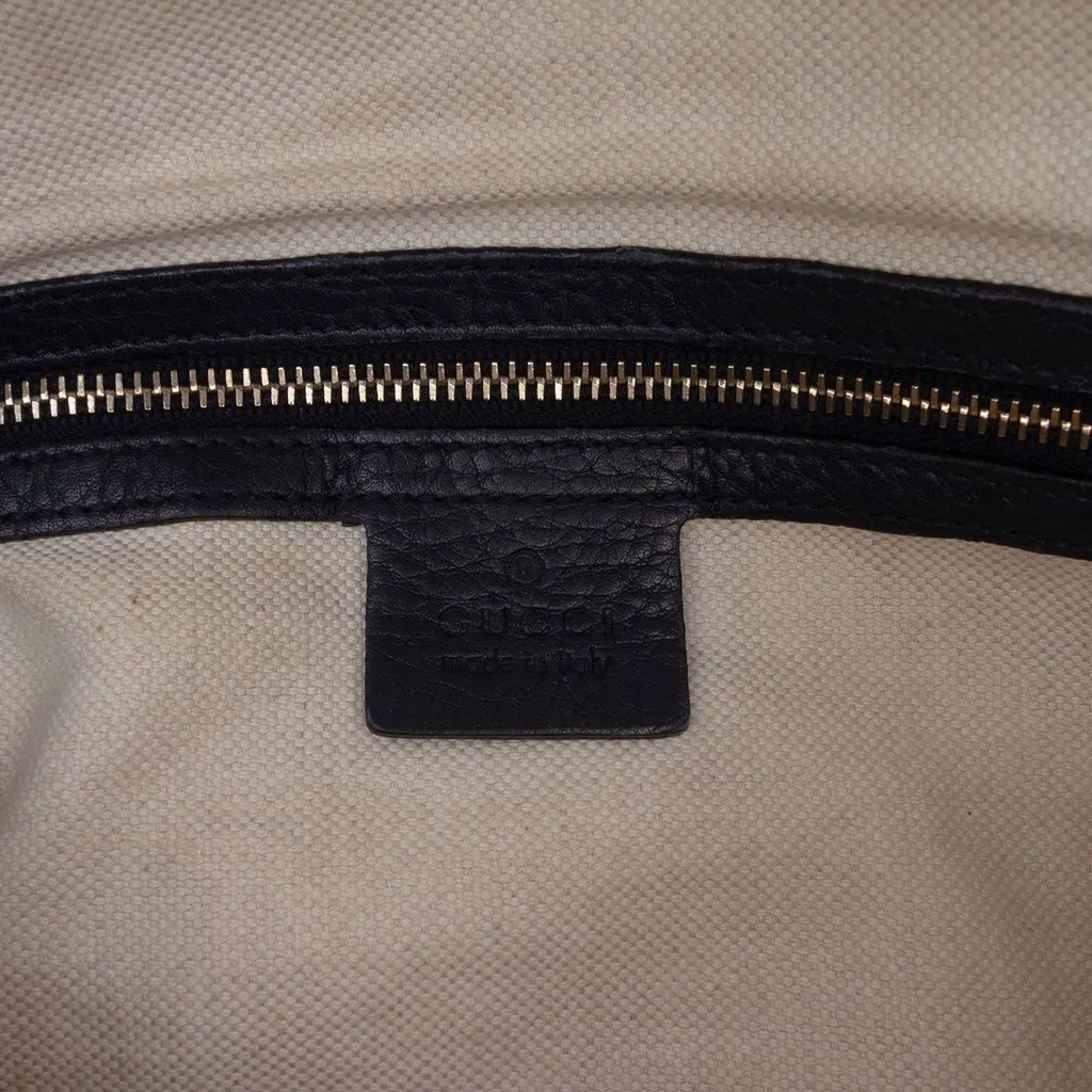 Gucci Small Calfskin Web Joy Boston Bag Black Leather Good - Box View