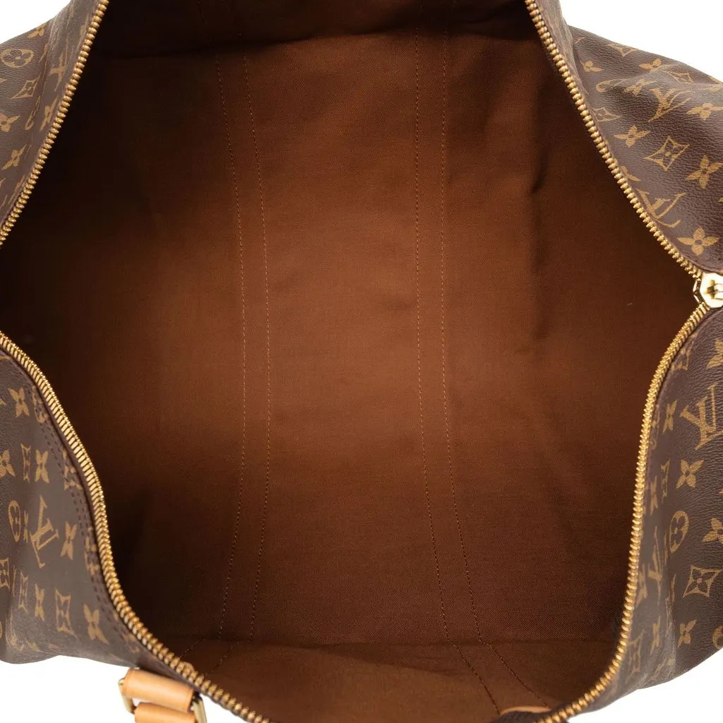 Louis Vuitton Monogram Keepall Bandouliere 55 Brown Very good - Model View