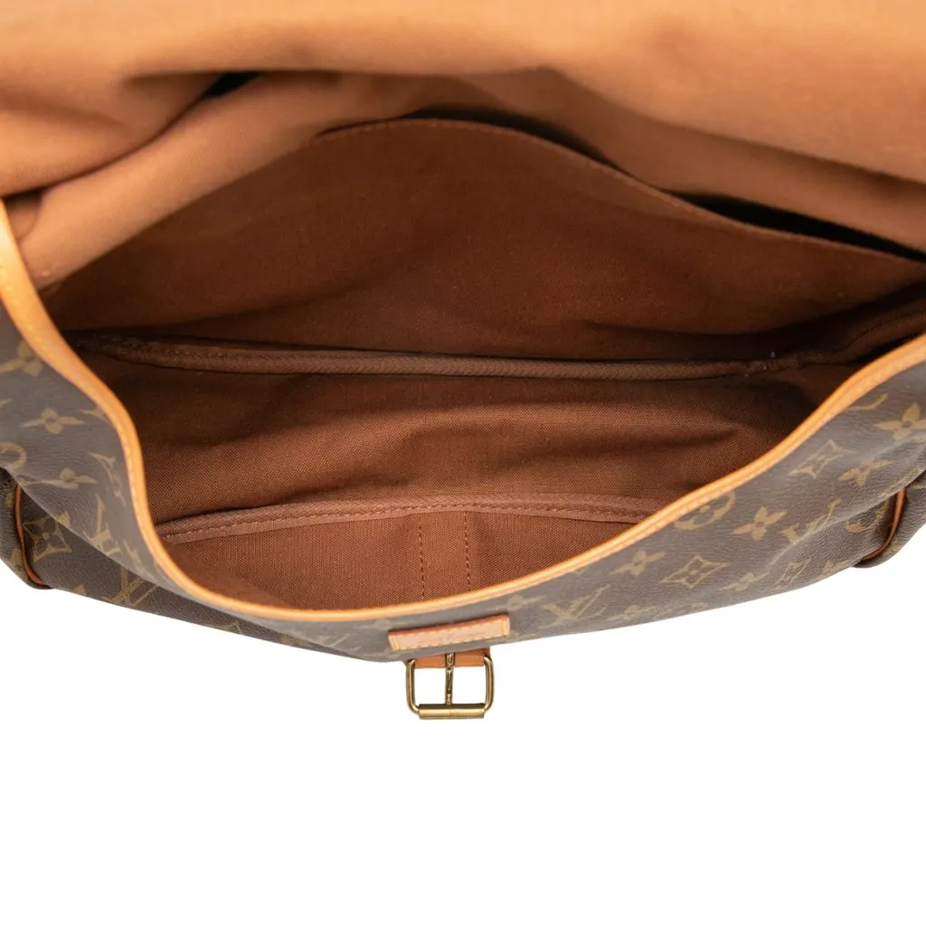 Louis Vuitton Monogram Saumur 35 Brown Canvas Good - Model View