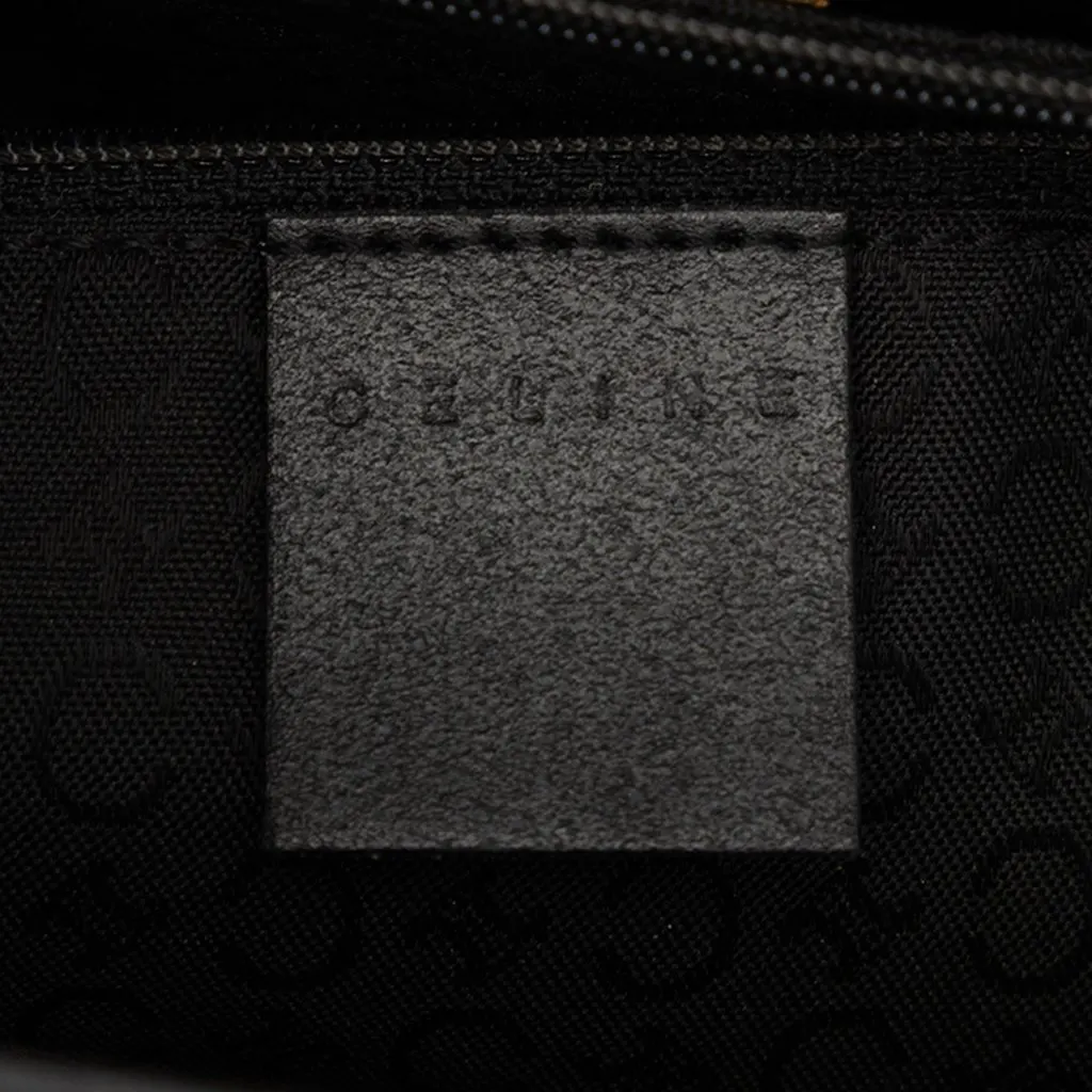 Celine Croc Embossed and Smooth Calfskin Handbag Black Leather Good - Box View
