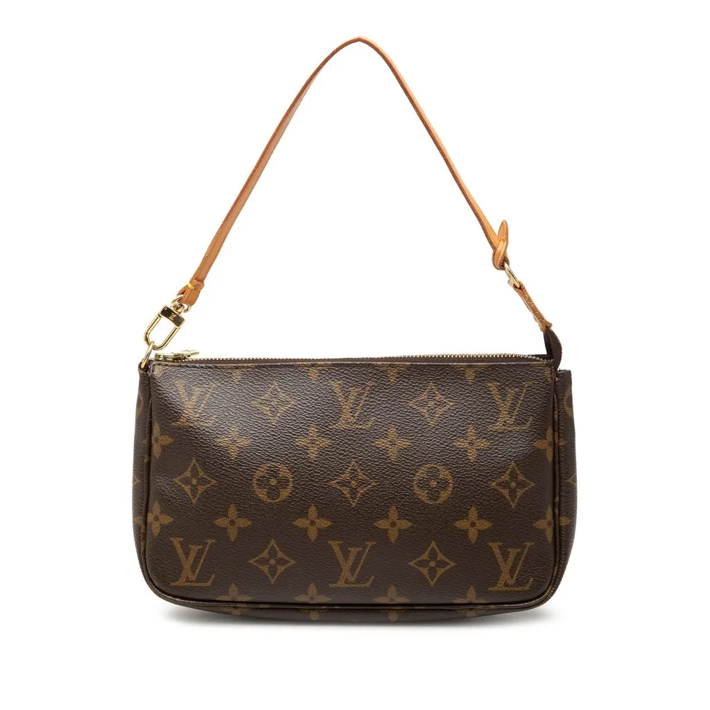 Louis Vuitton Monogram Pochette Accessoires Brown Very good - Front View