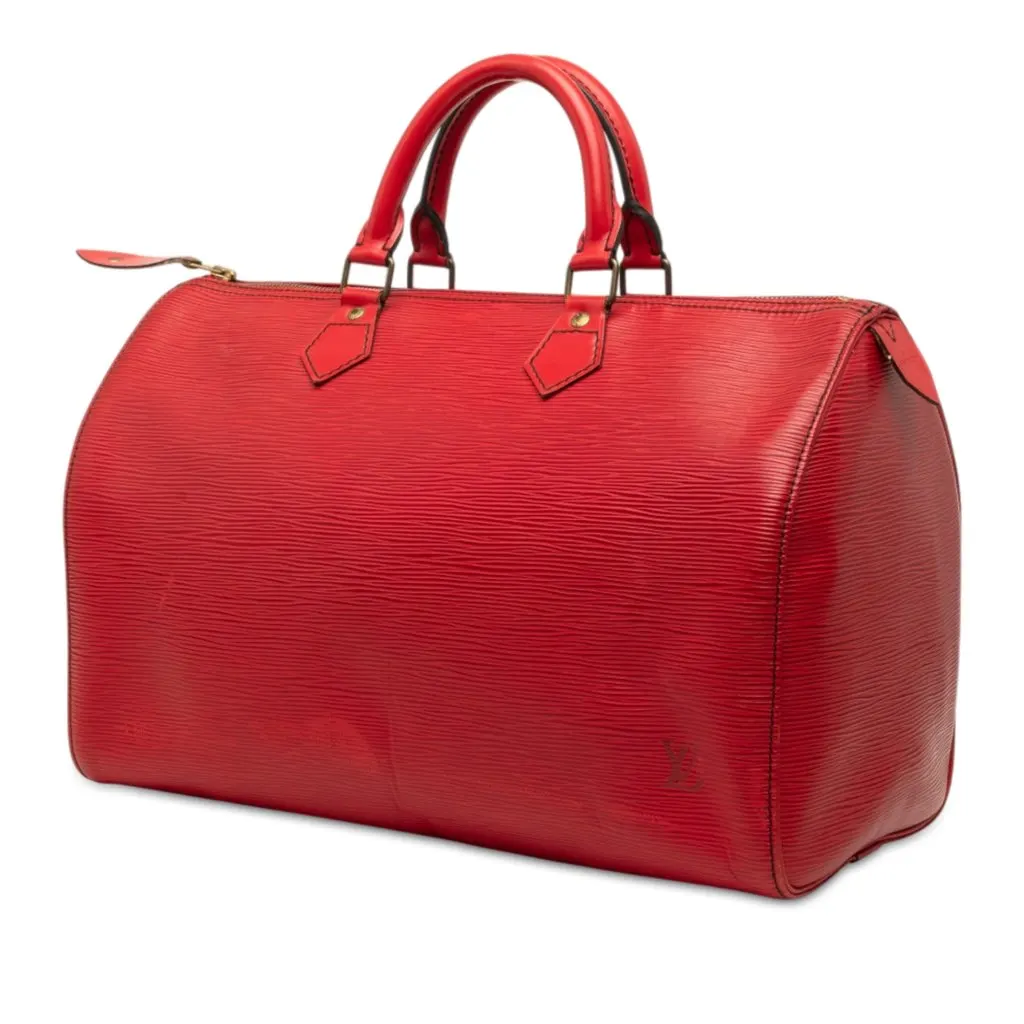 Louis Vuitton Epi Speedy 35 Red Leather Good - Back View