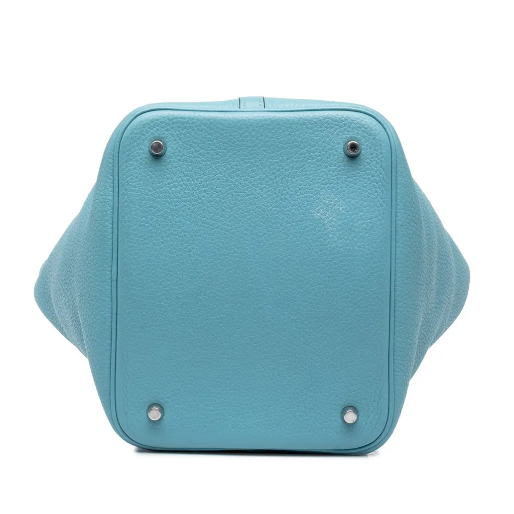 Hermès Clemence Picotin Lock 18 Blue Leather Good - Inside View