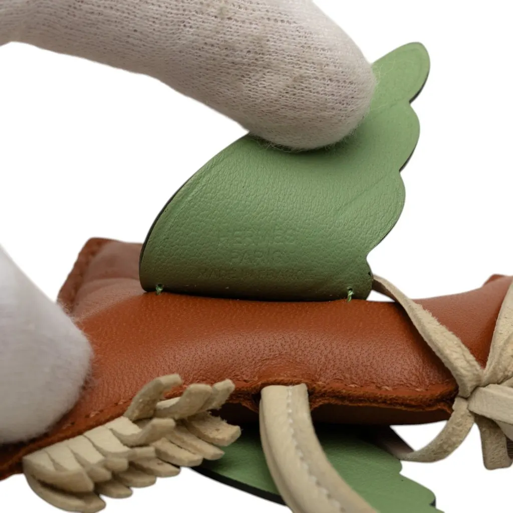 Hermès Milo Lambskin and Swift GriGri Rodeo Pegasus Bag Charm PM Brown Leather Very good - Inside View