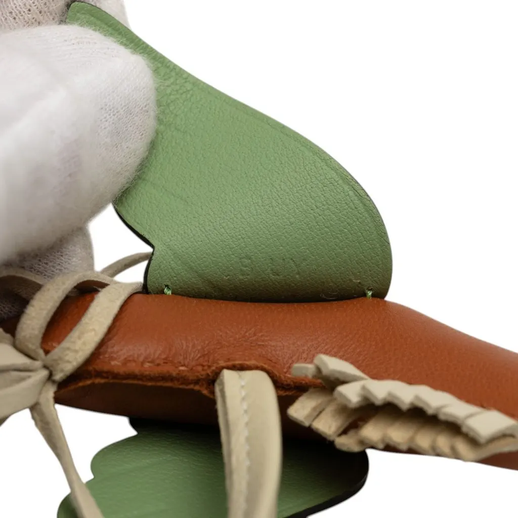 Hermès Milo Lambskin and Swift GriGri Rodeo Pegasus Bag Charm PM Brown Leather Very good - Model View