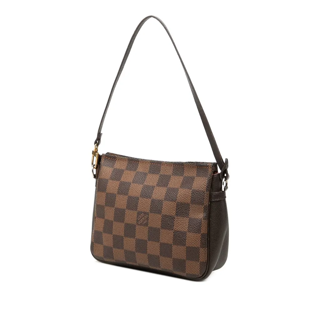 Louis Vuitton Damier Ebene Trousse Pochette Brown Canvas Very good - Back View