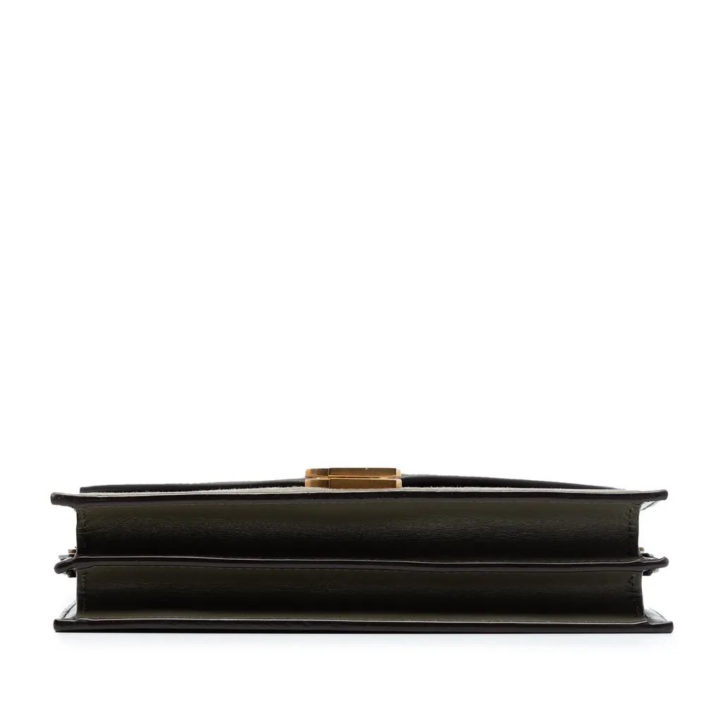 Saint Laurent Suede and Calfskin Monogram Cassandra Clasp Bag Brown Leather Very good - Inside View