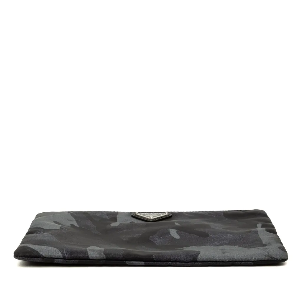 Prada Tessuto Camouflage Clutch Blue Polyamide Very good - Inside View