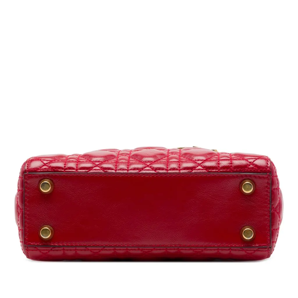 Dior Small Crinkled Patent Cannage My ABCDior Lady Dior Red Leather Very good - Inside View