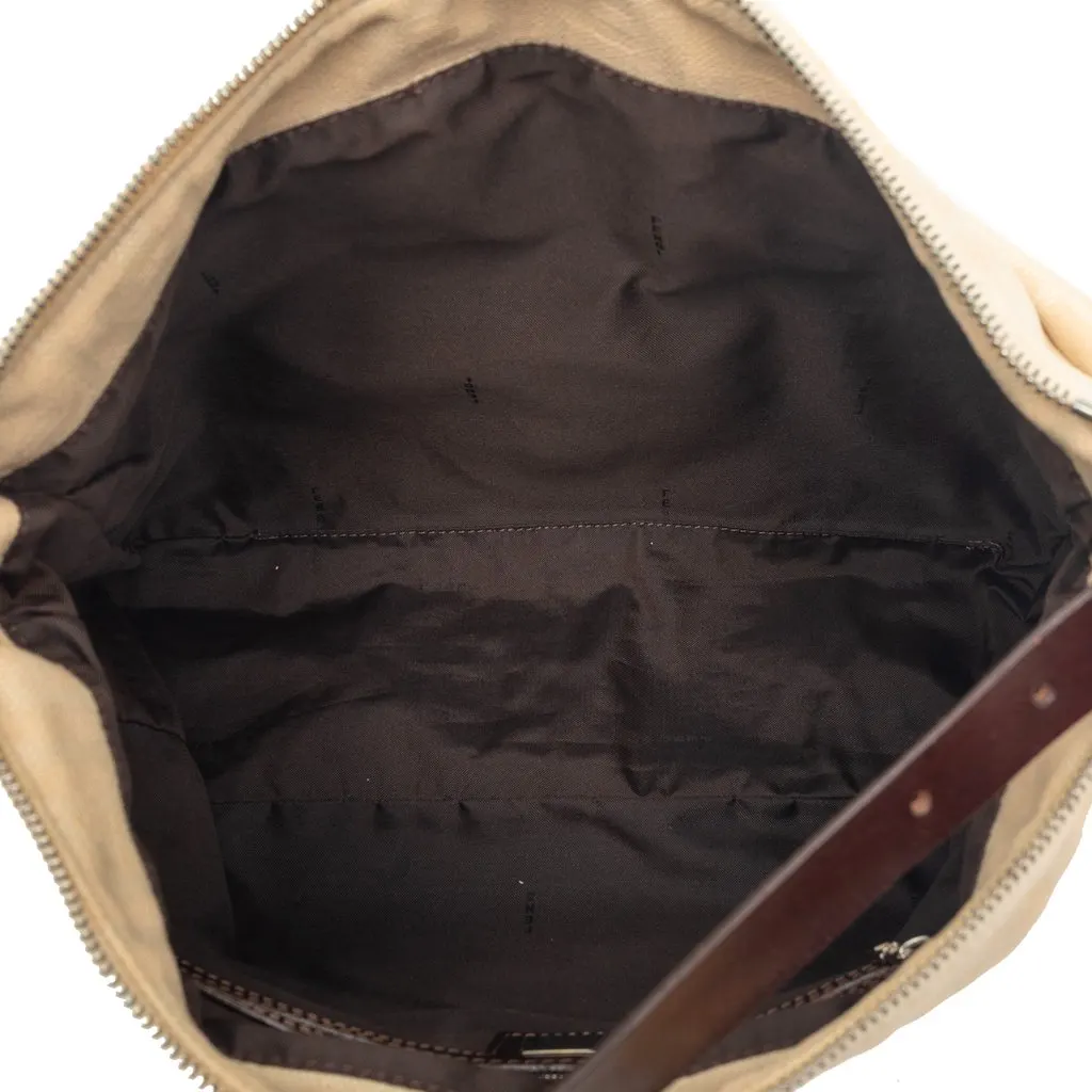 Fendi Zucca Canvas Shoulder Bag Brown Very good - Model View