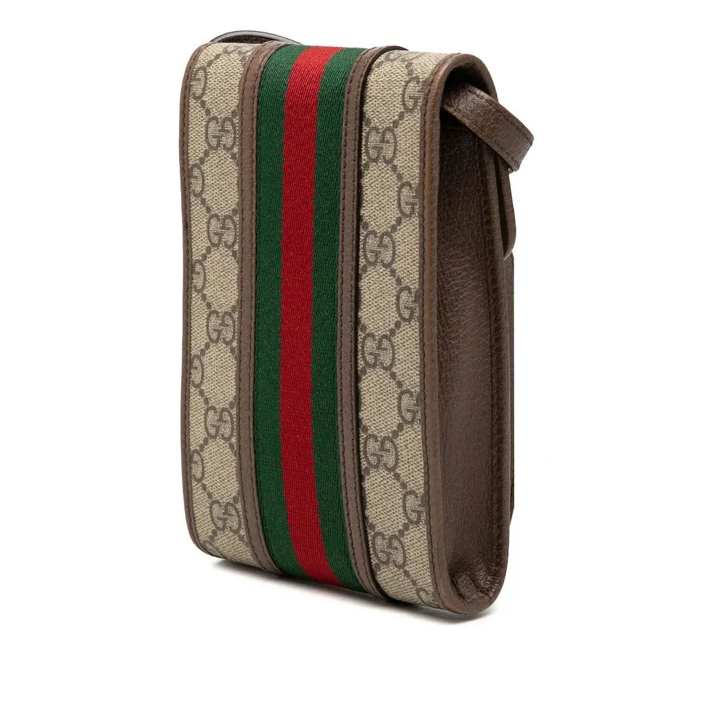 Gucci Mini GG Supreme Web Ophidia Crossbody Beige Very good - Back View