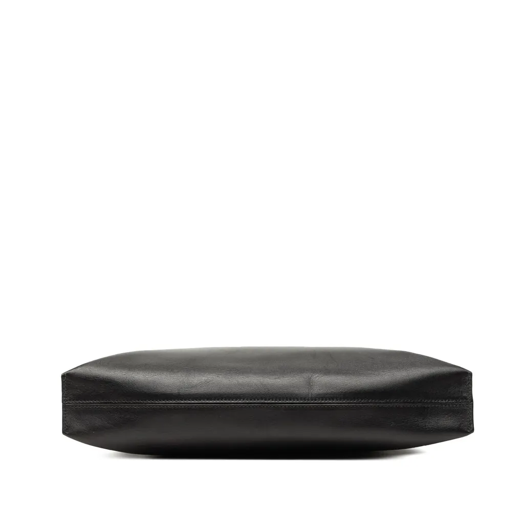 LOEWE Leather Anagram T Clutch Black Leather Very good - Inside View