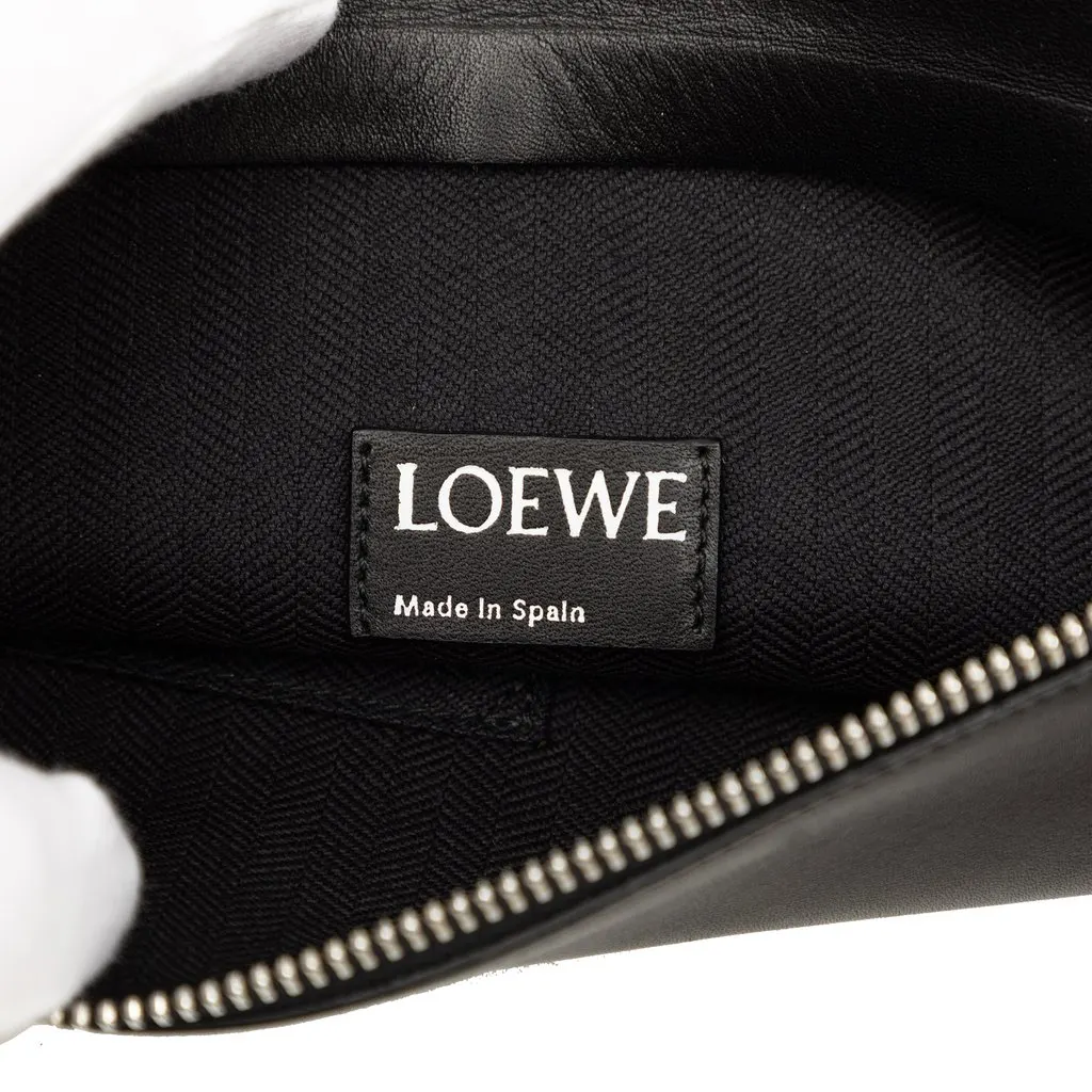 LOEWE Leather Anagram T Clutch Black Leather Very good - Box View