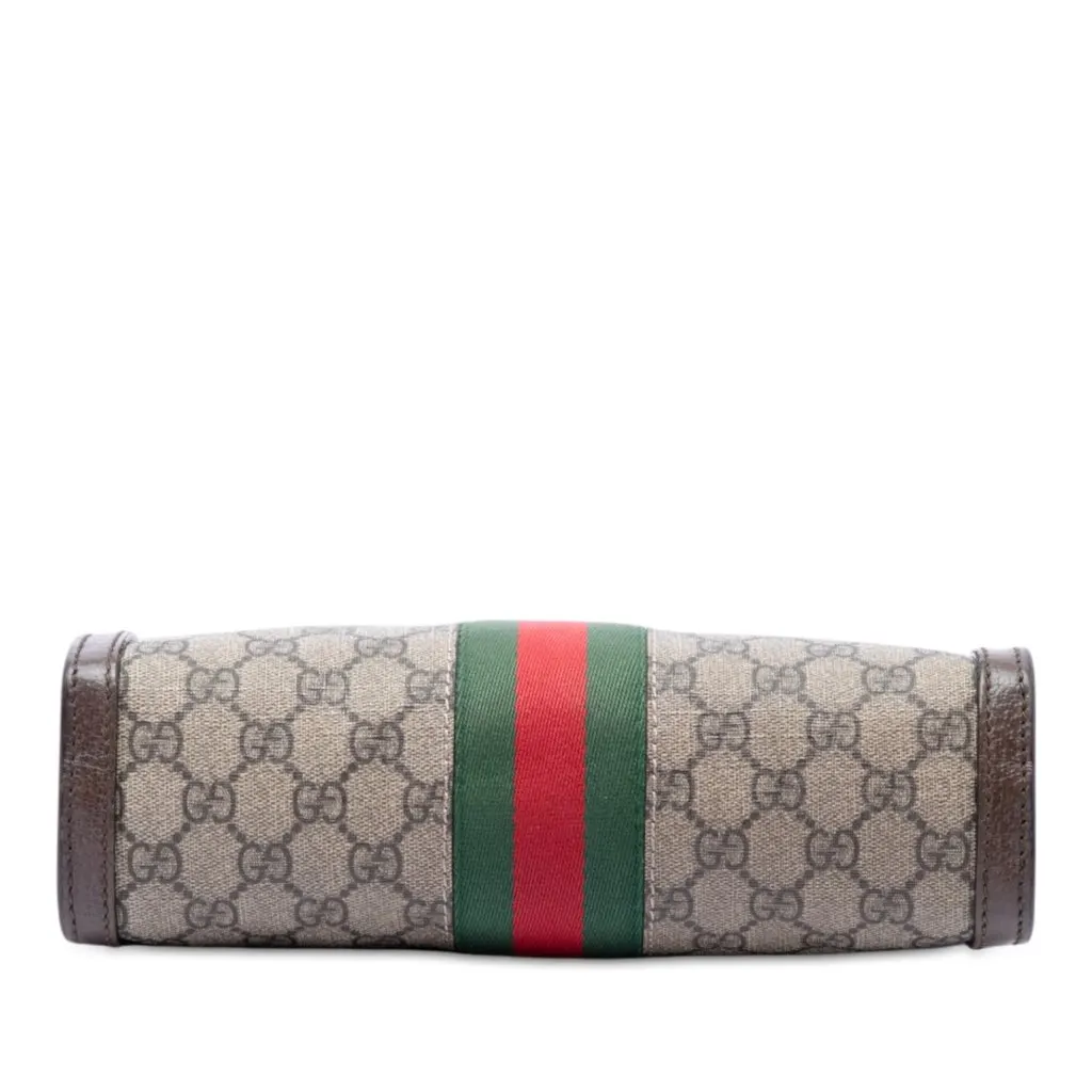 Gucci Small GG Supreme Web Ophidia Chain Crossbody Beige Canvas Very good - Inside View
