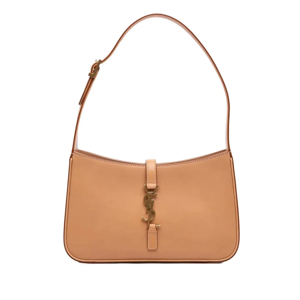Saint Laurent Smooth Calfskin Le 5 a 7 Brown Leather Very good - Front View