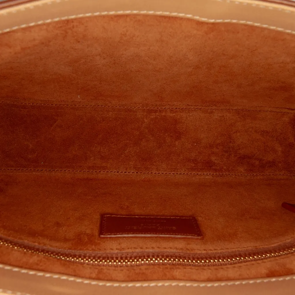Saint Laurent Smooth Calfskin Le 5 a 7 Brown Leather Very good - Model View