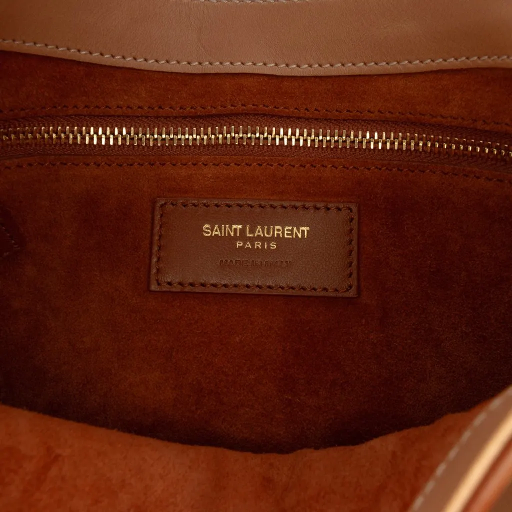 Saint Laurent Smooth Calfskin Le 5 a 7 Brown Leather Very good - Box View
