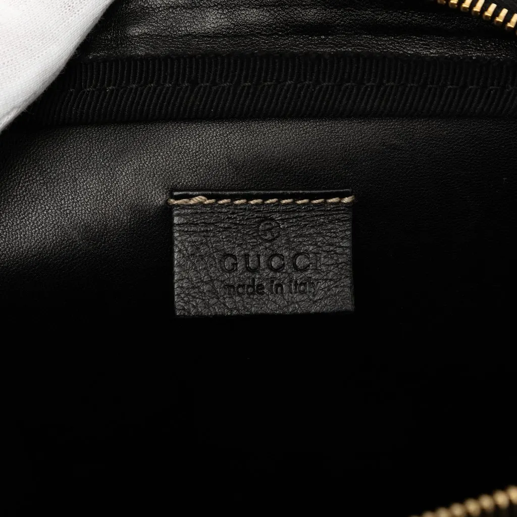 Gucci Guccissima Clutch Black Leather Very good - Box View