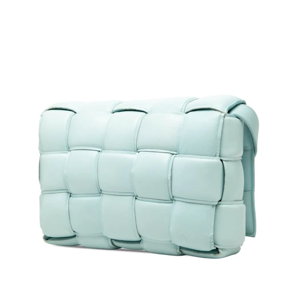 Bottega Veneta Nappa Intrecciato Padded Cassette Crossbody Blue Leather Very good - Back View