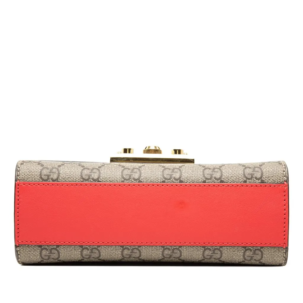 Gucci Small GG Supreme Love Padlock Crossbody Beige Very good - Inside View