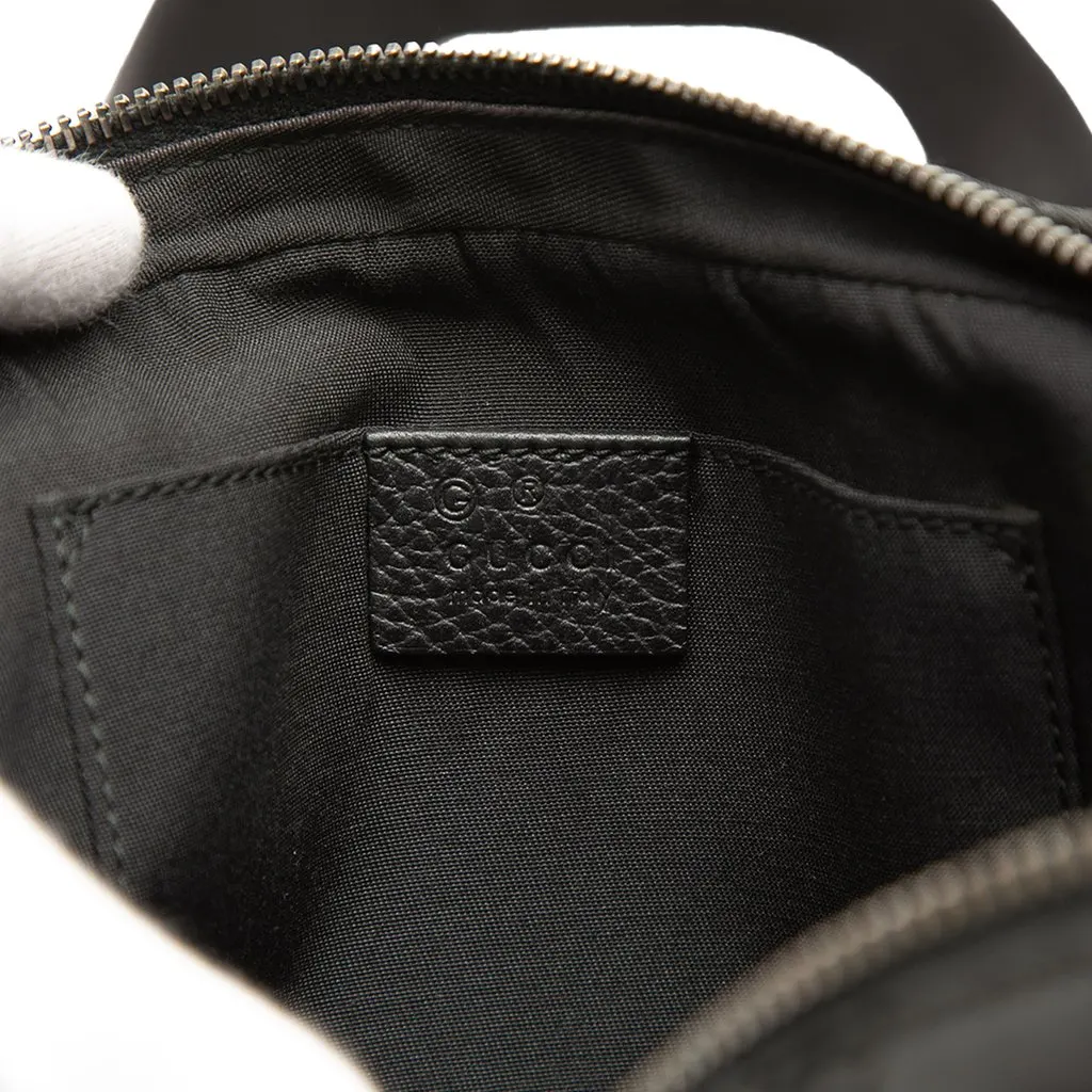 Gucci GG Nylon Waist Sling Bag Black Polyamide Good - Box View